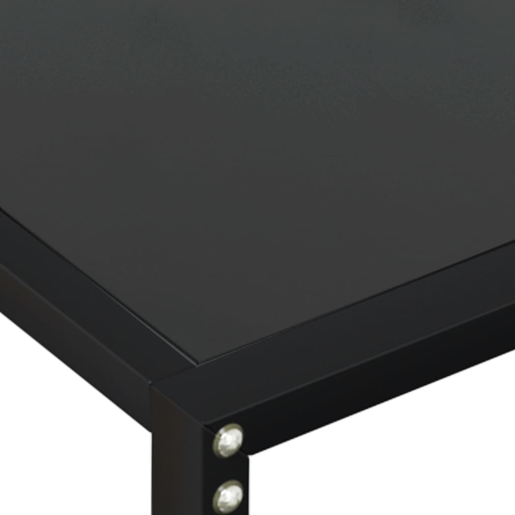 Console Table | Black | Tempered glass, powder-coated steel | Large