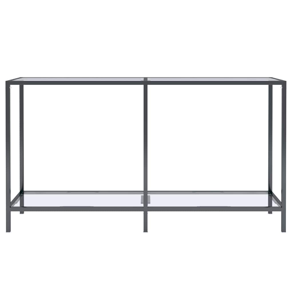 331694 vidaXL Console Table Transparent 140x35x75,5 cm Tempered Glass