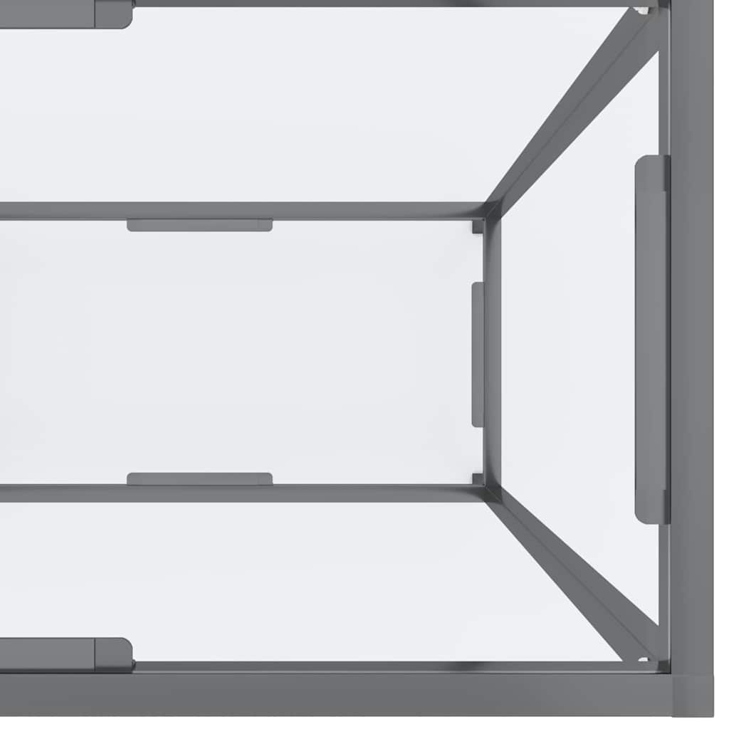 331694 vidaXL Console Table Transparent 140x35x75,5 cm Tempered Glass