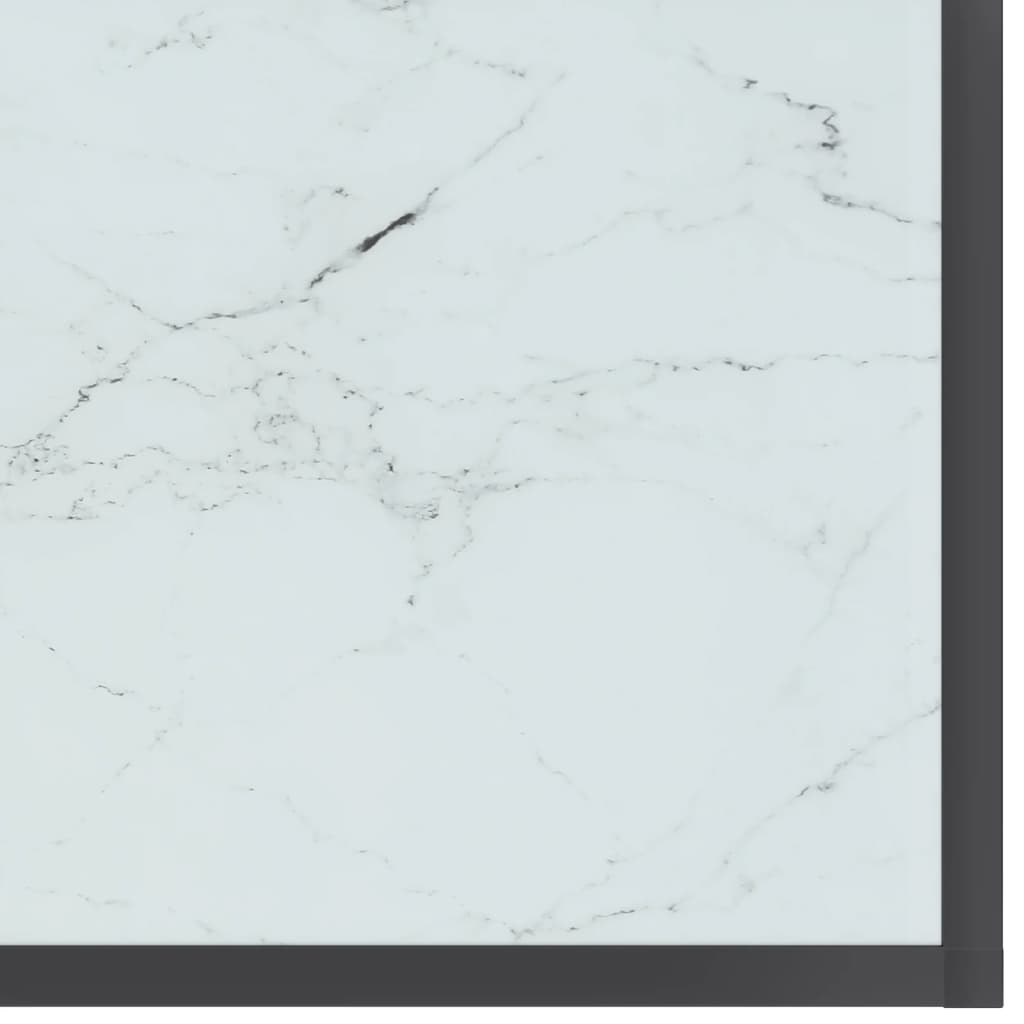 Console Table White 160x35x75.5 cm Tempered Glass