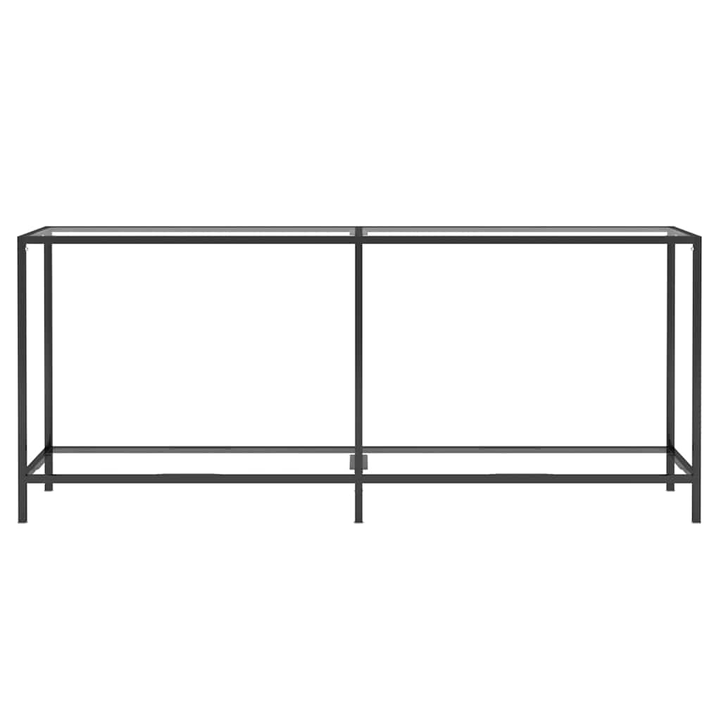 331702 vidaXL Console Table Transparent 180x35x75,5 cm Tempered Glass