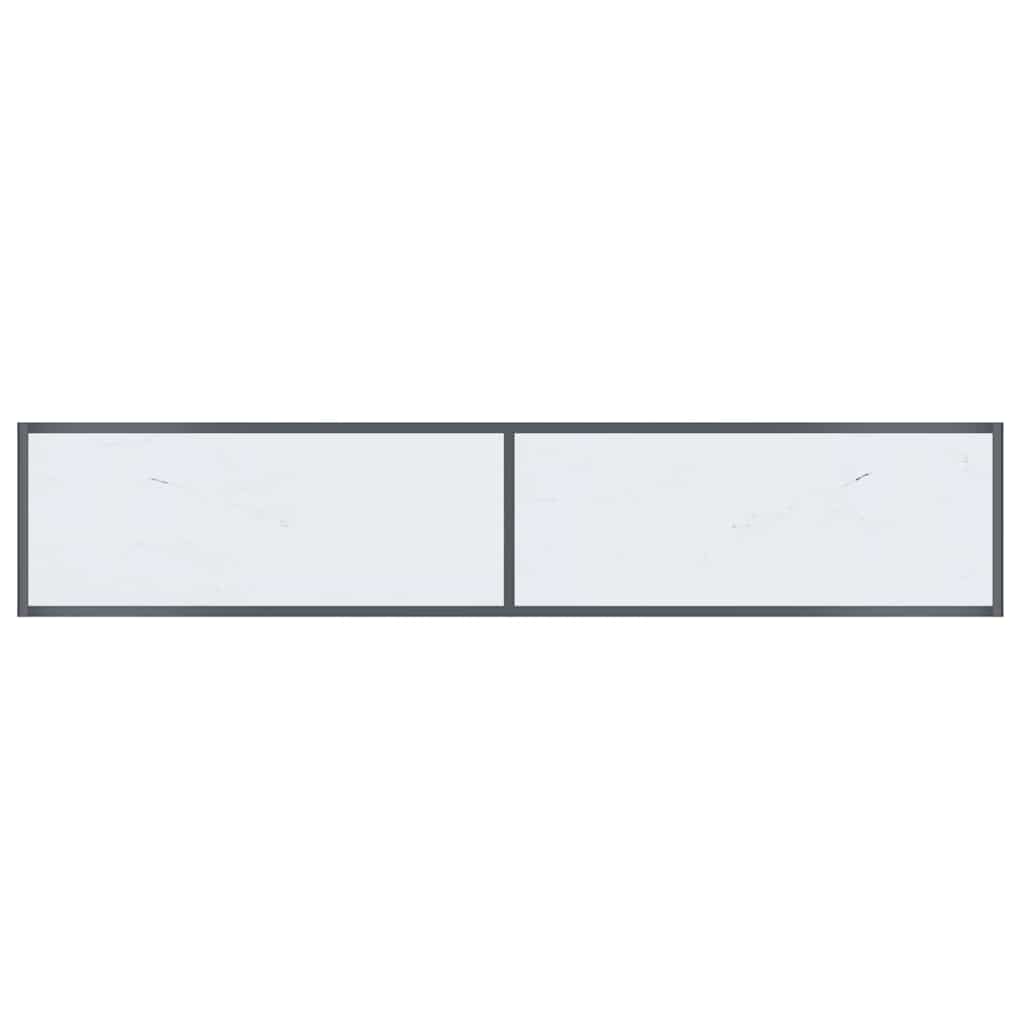 331704 vidaXL Console Table White 180x35x75,5 cm Tempered Glass