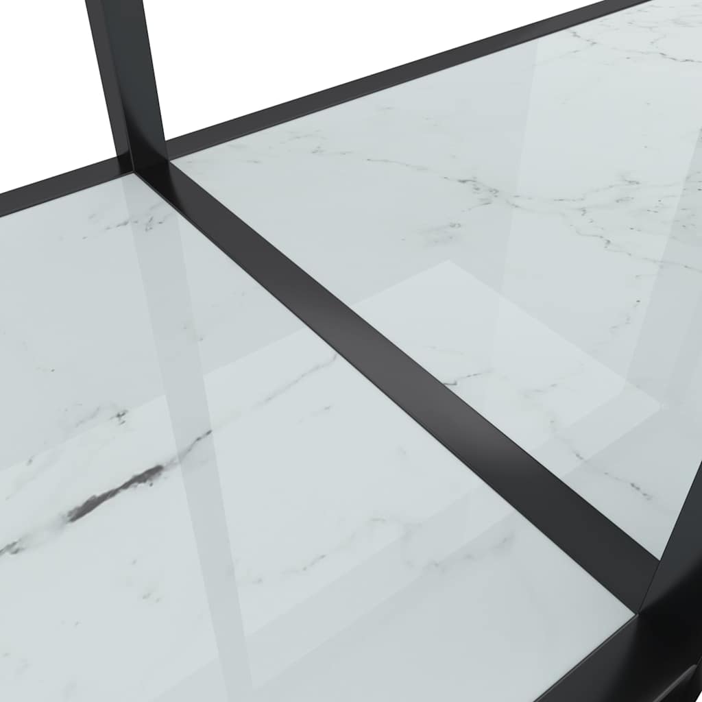 331704 vidaXL Console Table White 180x35x75,5 cm Tempered Glass