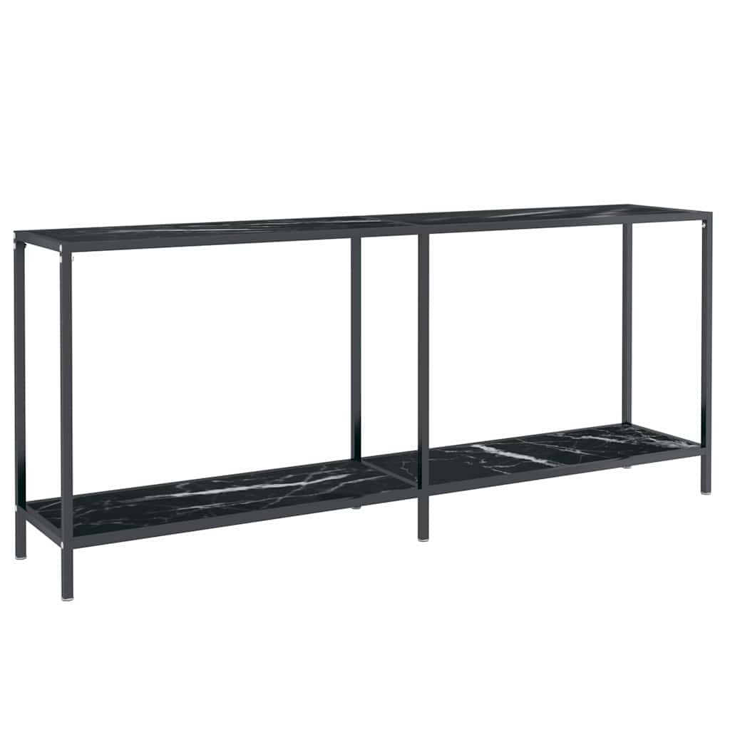 331705 vidaXL Console Table Black 180x35x75,5 cm Tempered Glass