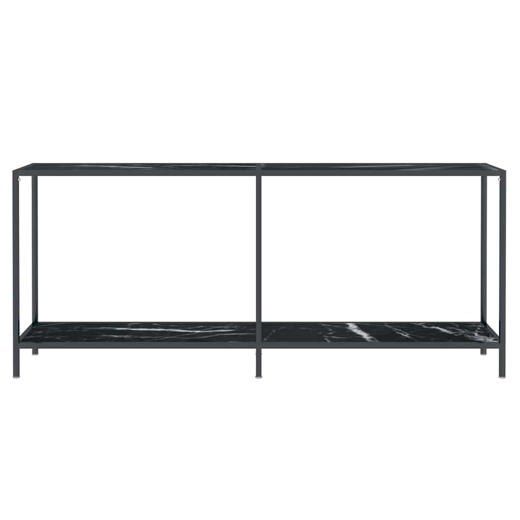 331705 vidaXL Console Table Black 180x35x75,5 cm Tempered Glass