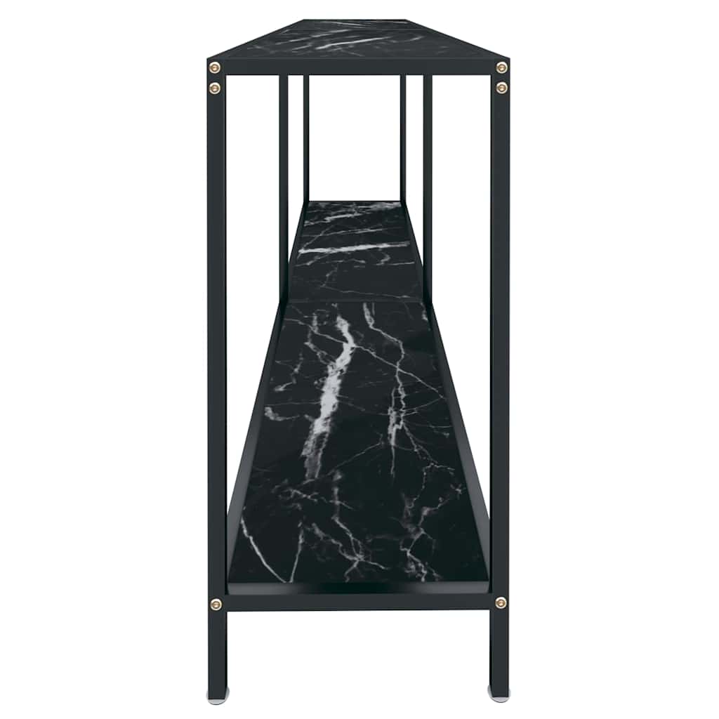 331705 vidaXL Console Table Black 180x35x75,5 cm Tempered Glass