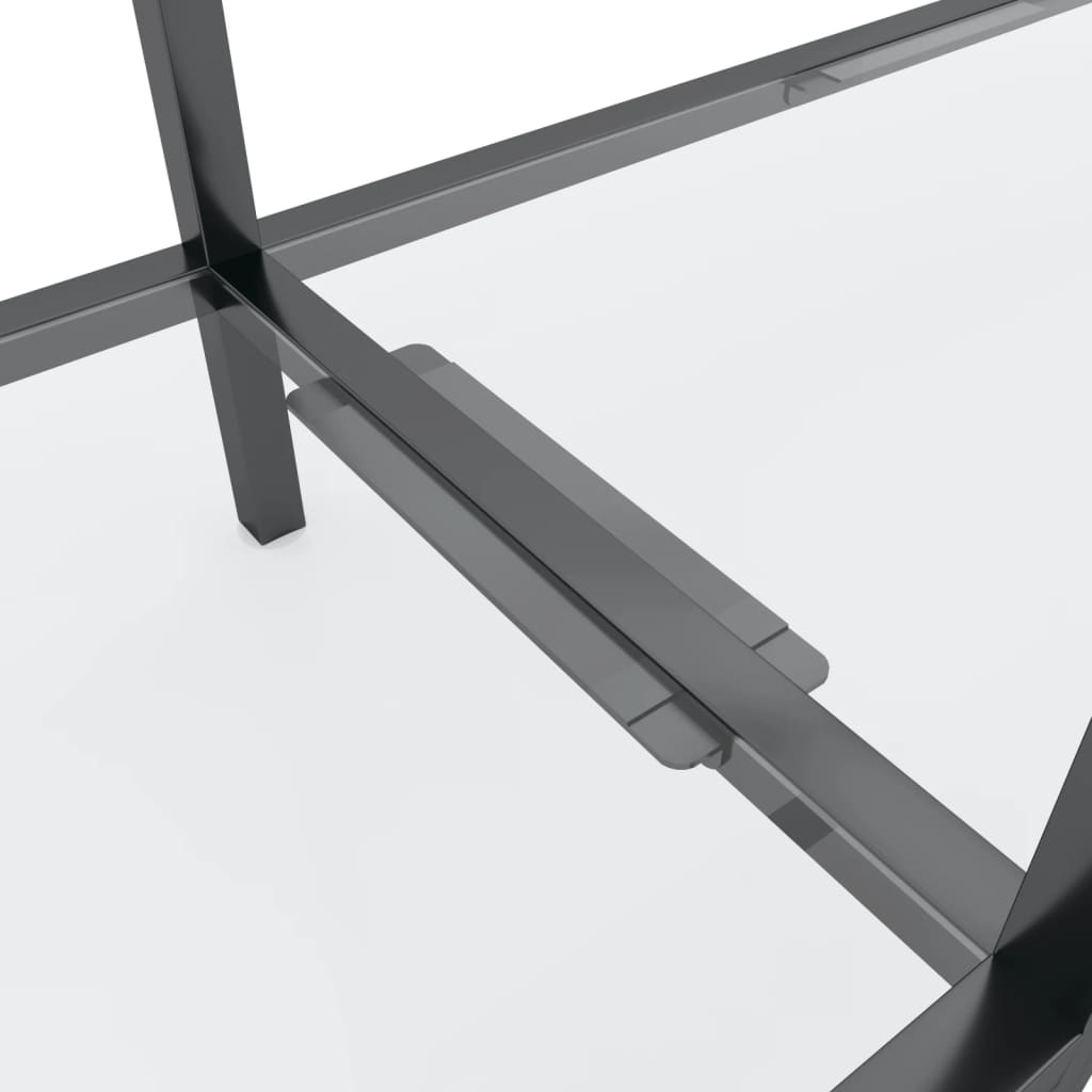 Console Table Transparent 220x35x75.5 cm Tempered Glass