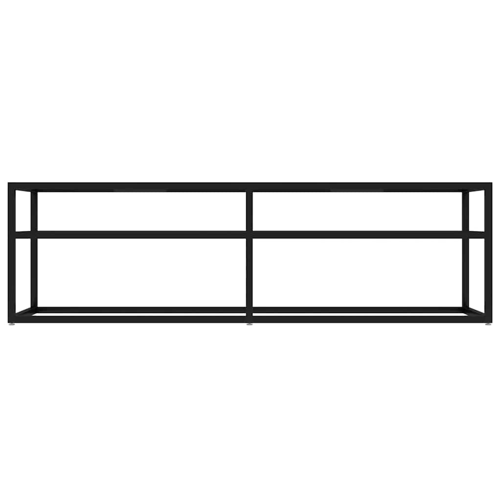 331715 vidaXL TV Cabinet Black 140x40x40,5 cm Tempered Glass
