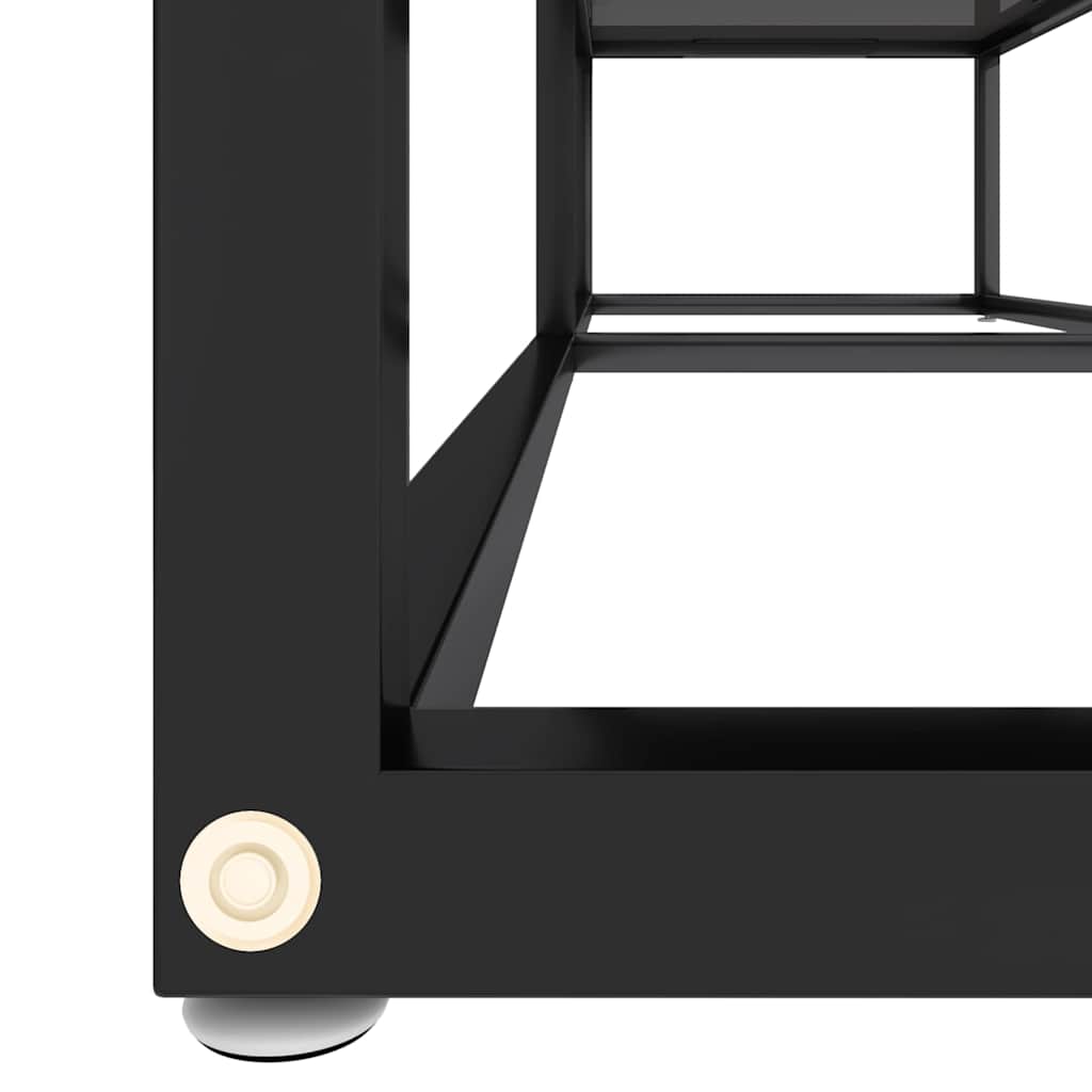 331715 vidaXL TV Cabinet Black 140x40x40,5 cm Tempered Glass