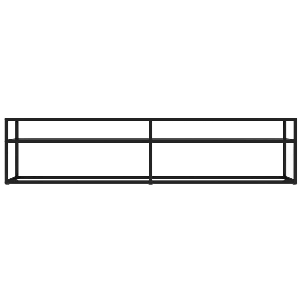 TV Cabinet | Black | Tempered glass, powder-coated steel | Large