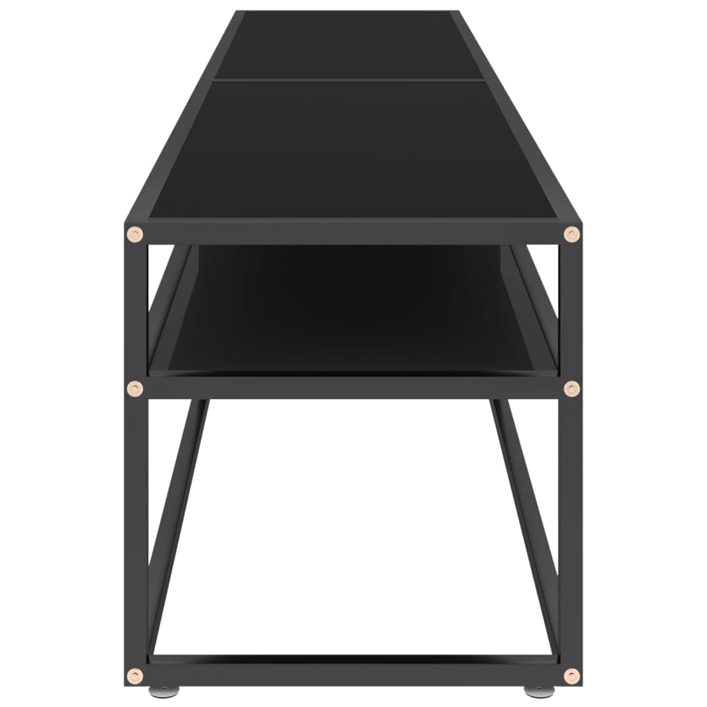 TV Cabinet | Black | Tempered glass, powder-coated steel | Large