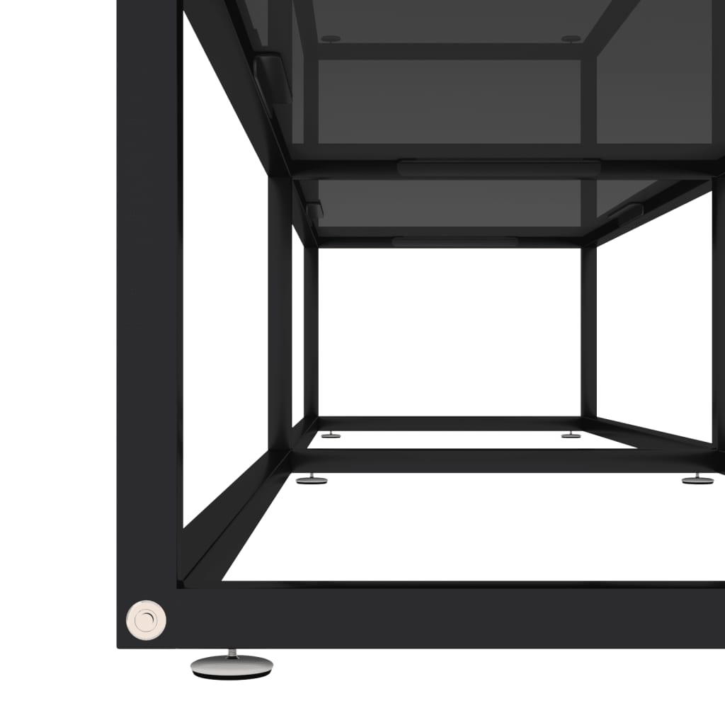 TV Cabinet | Black | Tempered glass, powder-coated steel | Large