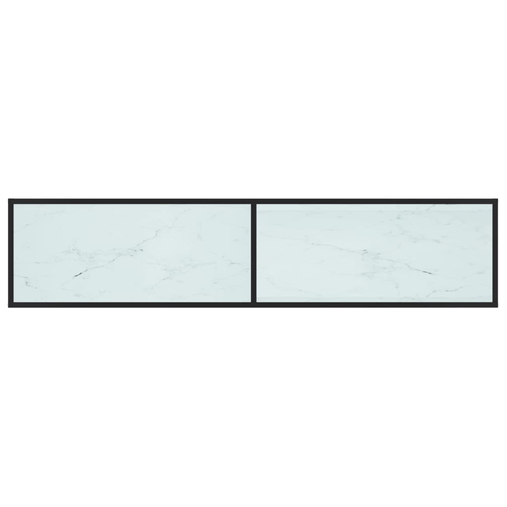 vidaXL TV Cabinet White Marble 180x40x40.5 cm Tempered Glass