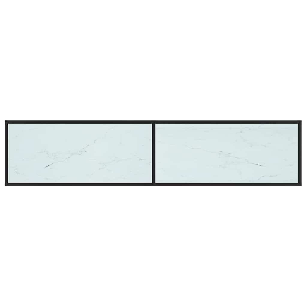 TV Cabinet White Marble 180x40x40,5 cm Tempered Glass