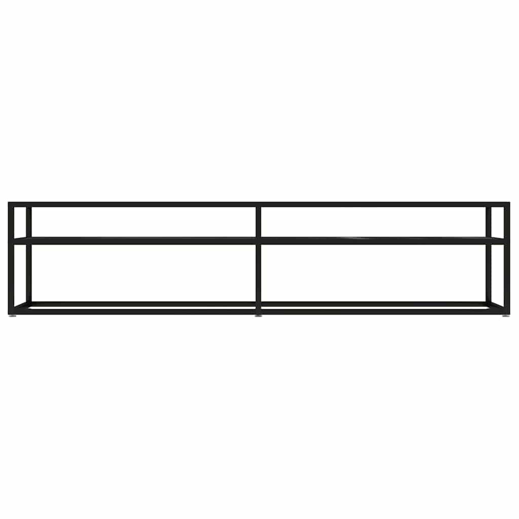 TV Cabinet Black Marble 180x40x40,5 cm Tempered Glass