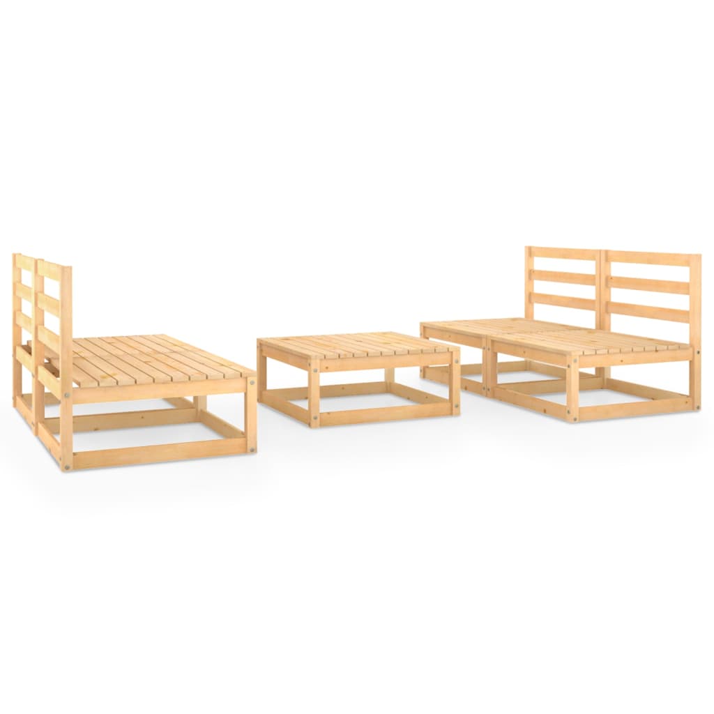 vidaXL 5 Piece Garden Lounge Set Solid Wood Pine