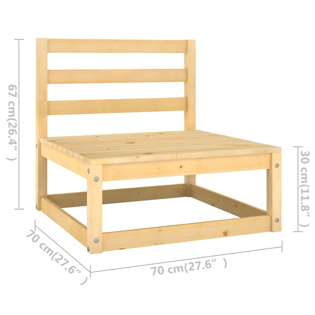 vidaXL 5 Piece Garden Lounge Set Solid Wood Pine