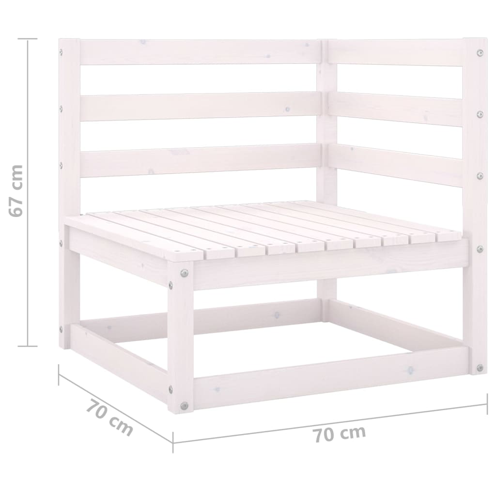 Garden Sofa | White | Solid pinewood | Standard | Modular