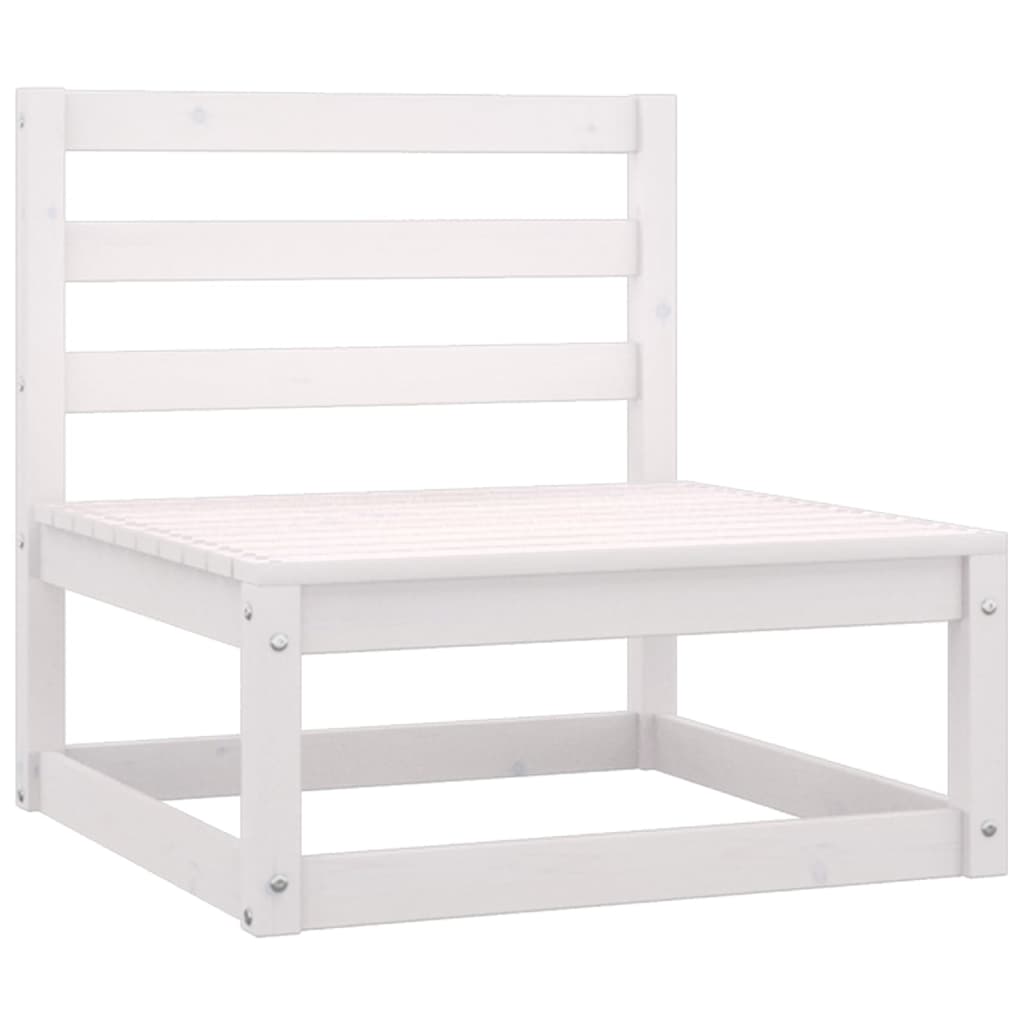 Garden Lounge Set | White | Solid pinewood | Modular | Garden Lounge Set