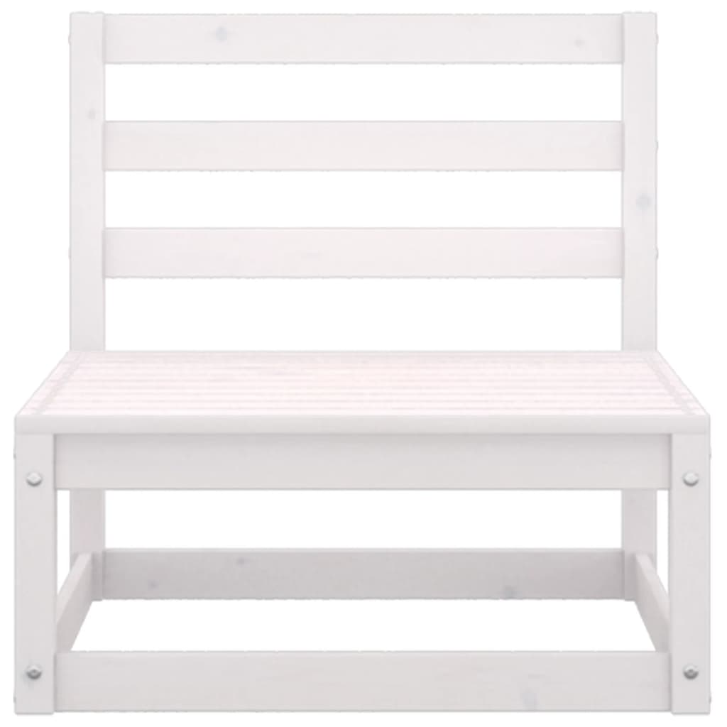 Garden Lounge Set | White | Solid pinewood | Modular | Garden Lounge Set