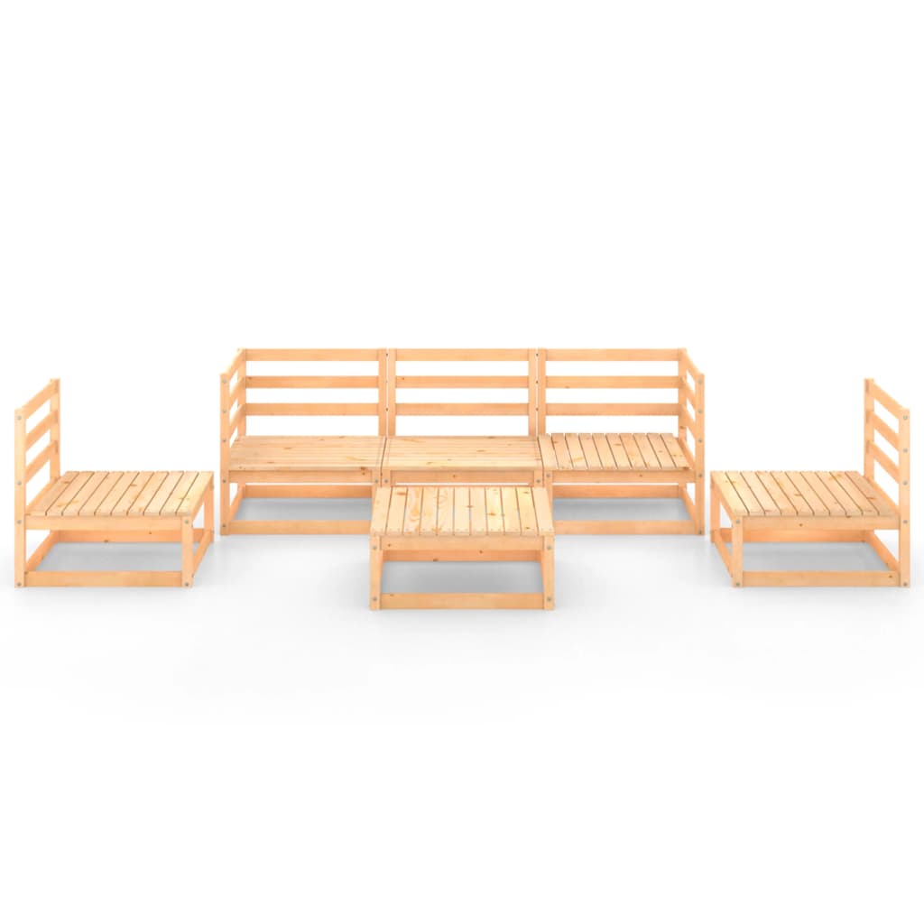 vidaXL 6 Piece Garden Lounge Set Solid Wood Pine