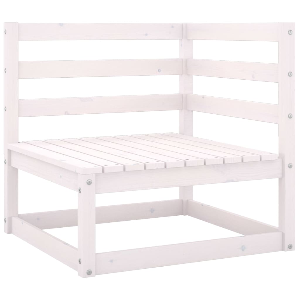 Garden Lounge Set | White | Solid Pine Wood | 6 Pieces | Modular