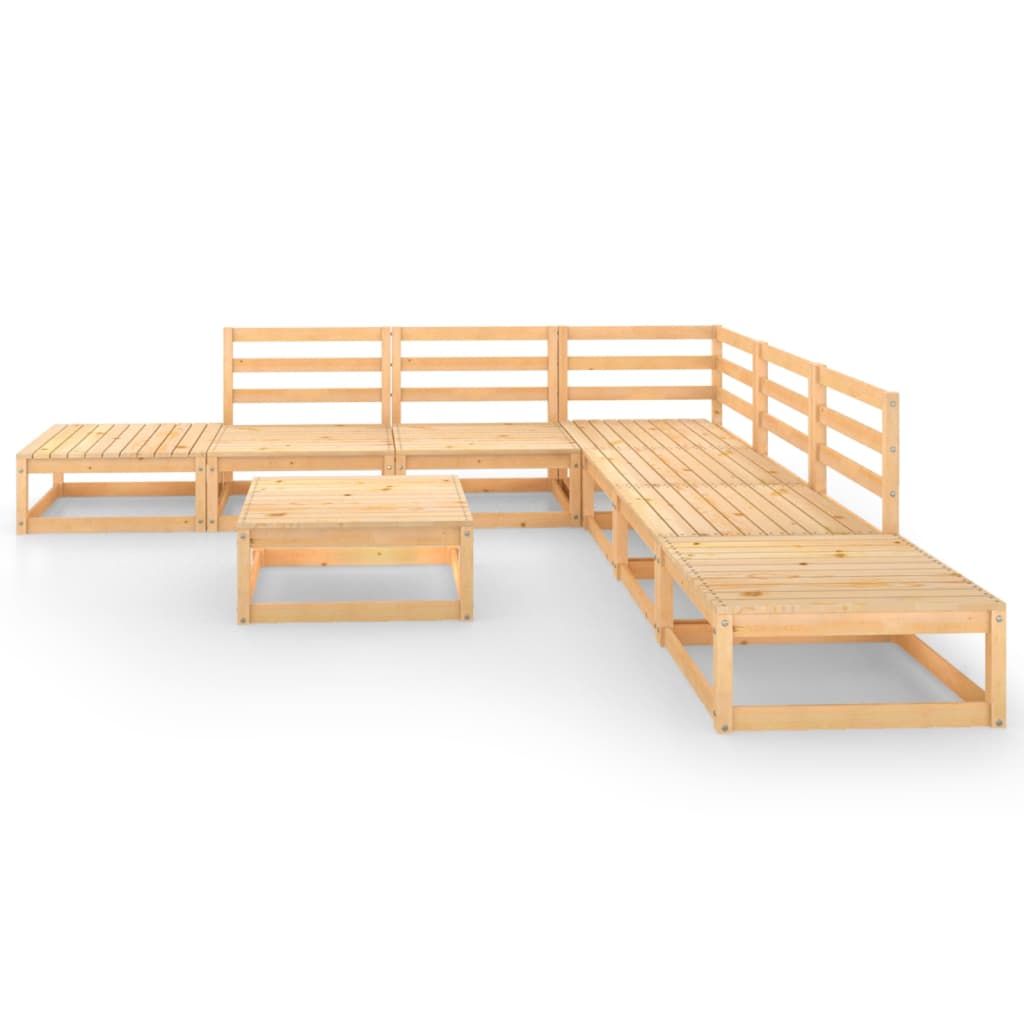 vidaXL 8 Piece Garden Lounge Set Solid Wood Pine