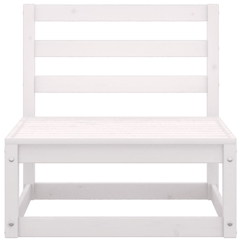 vidaXL 5 Piece Garden Lounge Set White Solid Wood Pine