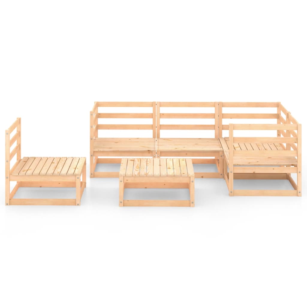 vidaXL 6 Piece Garden Lounge Set Solid Wood Pine