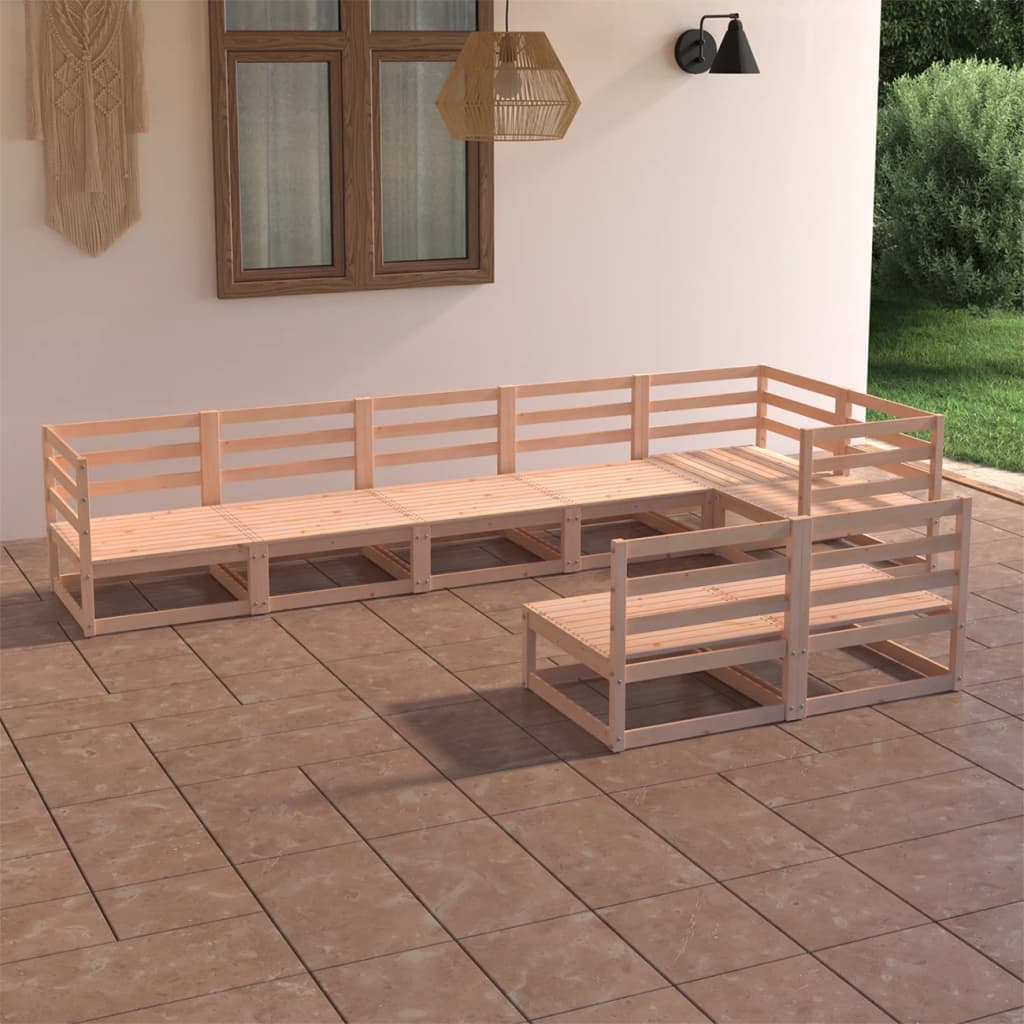 vidaXL 8 Piece Garden Lounge Set Solid Pinewood