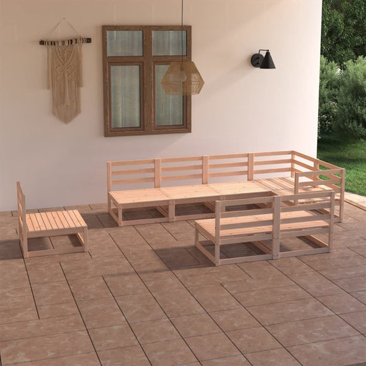 vidaXL 8 Piece Garden Lounge Set Solid Pinewood