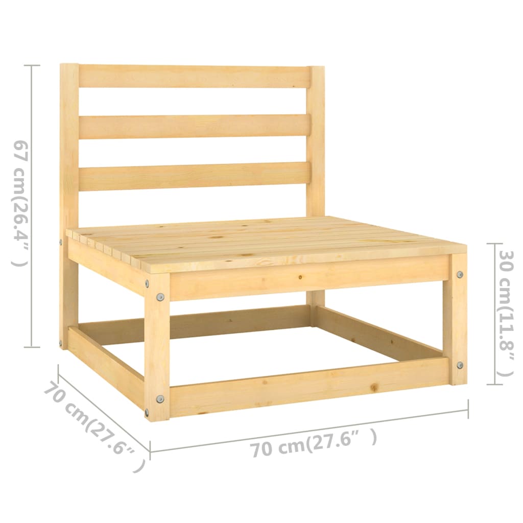 vidaXL 10 Piece Garden Lounge Set Solid Wood Pine