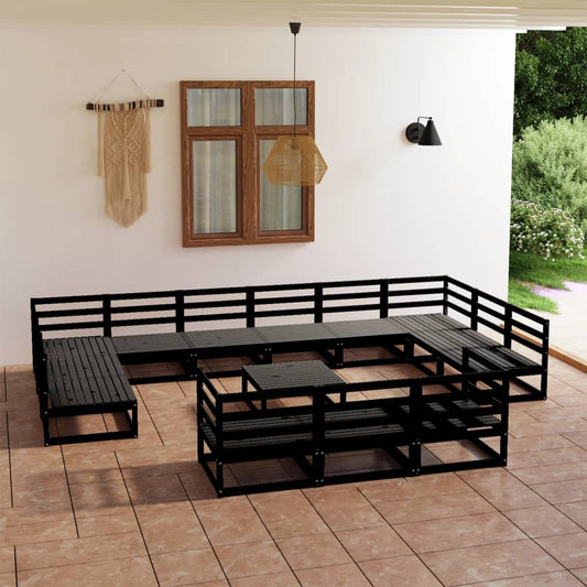 vidaXL 14 Piece Garden Lounge Set Solid Pinewood