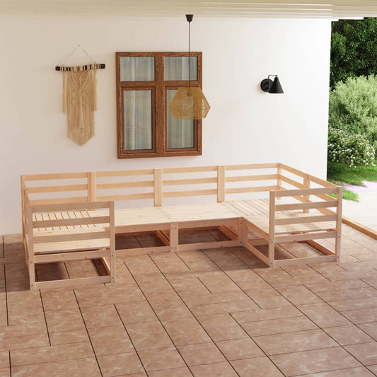 vidaXL 6 Piece Garden Lounge Set Solid Pinewood