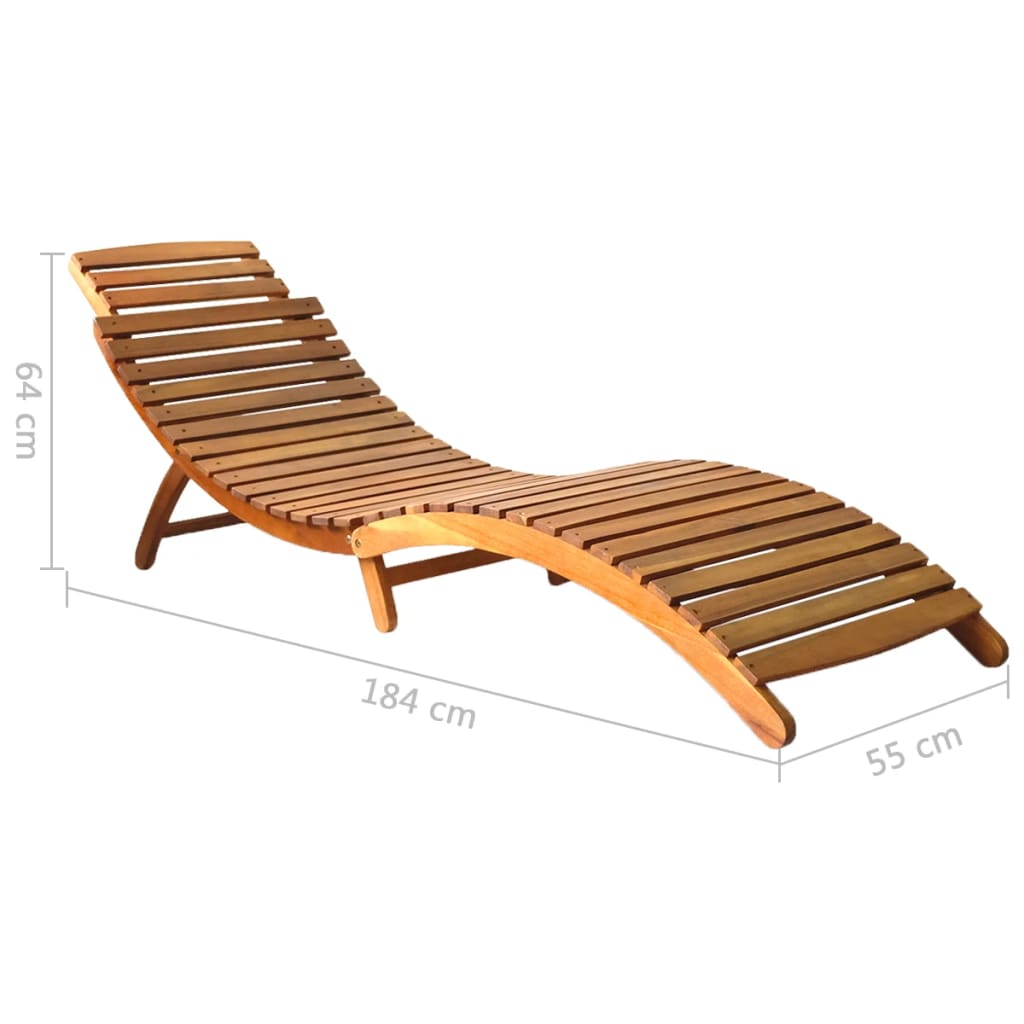 vidaXL Sun Loungers 2 pcs Solid Acacia Wood