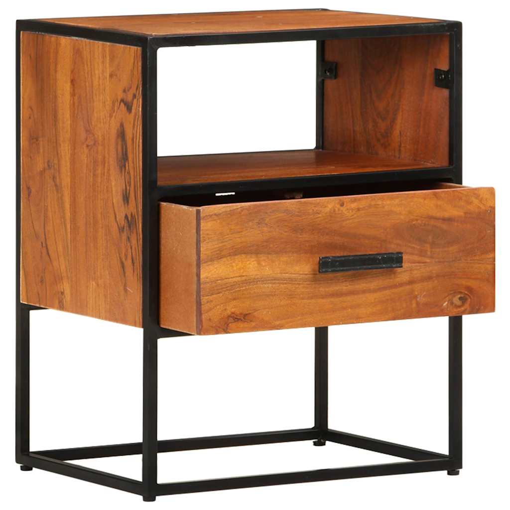 327446 vidaXL Bed Cabinet 40x30x50 cm Solid Acacia Wood
