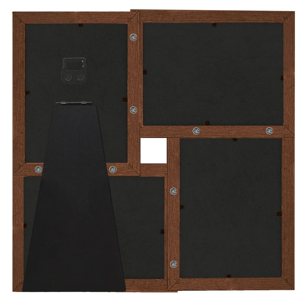 Collage Photo Frame for 4x(13x18 cm) Picture Dark Brown MDF