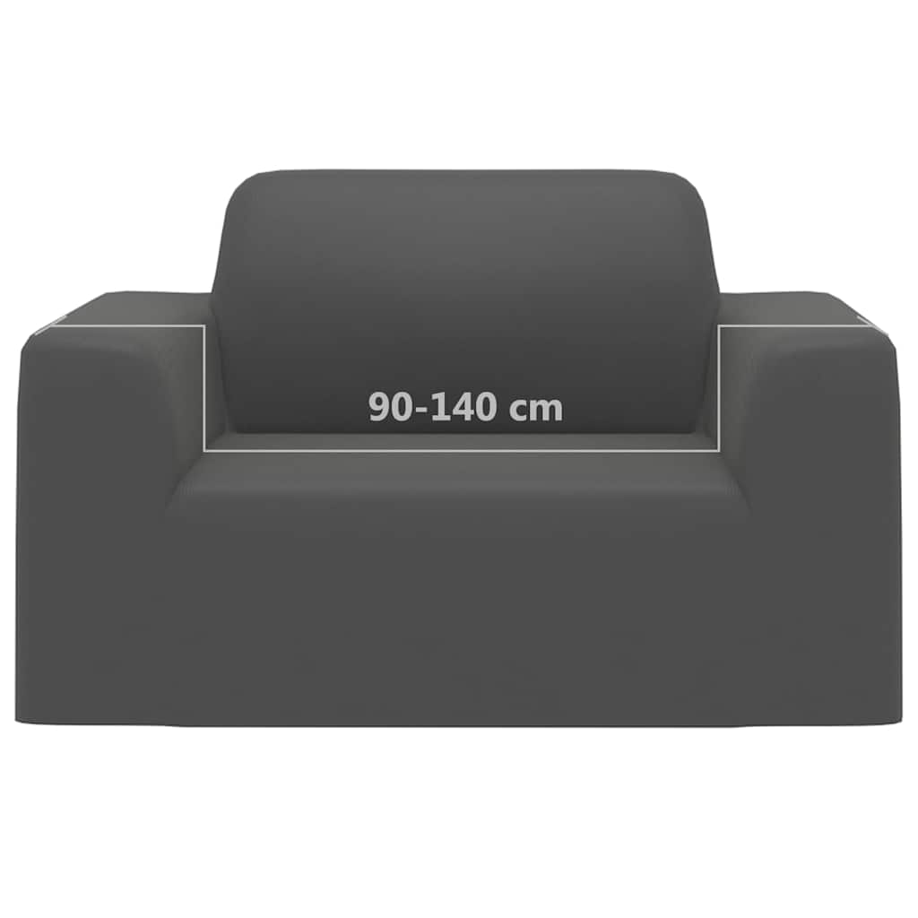 332936 vidaXL Stretch Couch Slipcover Anthracite Polyester Jersey