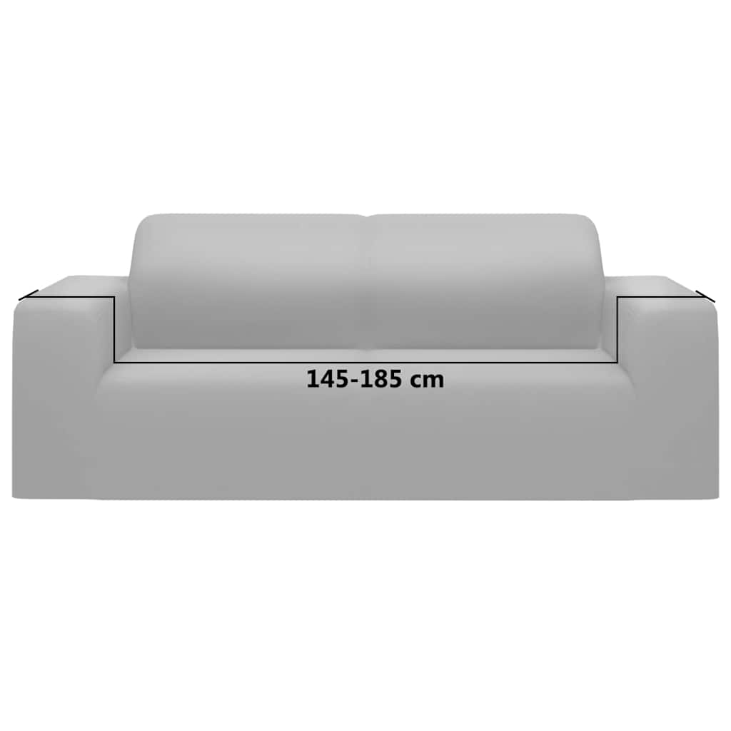 332941 vidaXL 2-Seater Stretch Couch Slipcover Grey Polyester Jersey
