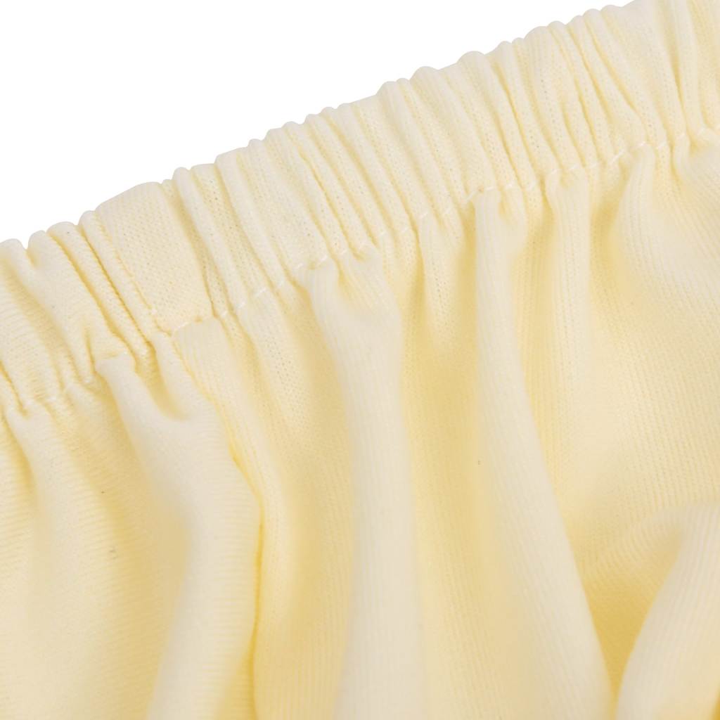 332944 vidaXL Stretch Couch Slipcover Cream Polyester Jersey