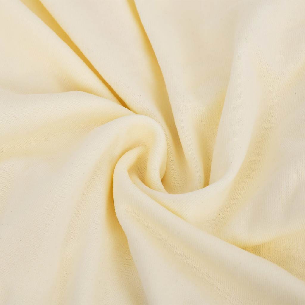 2-Seater Stretch Couch Slipcover Cream Polyester Jersey