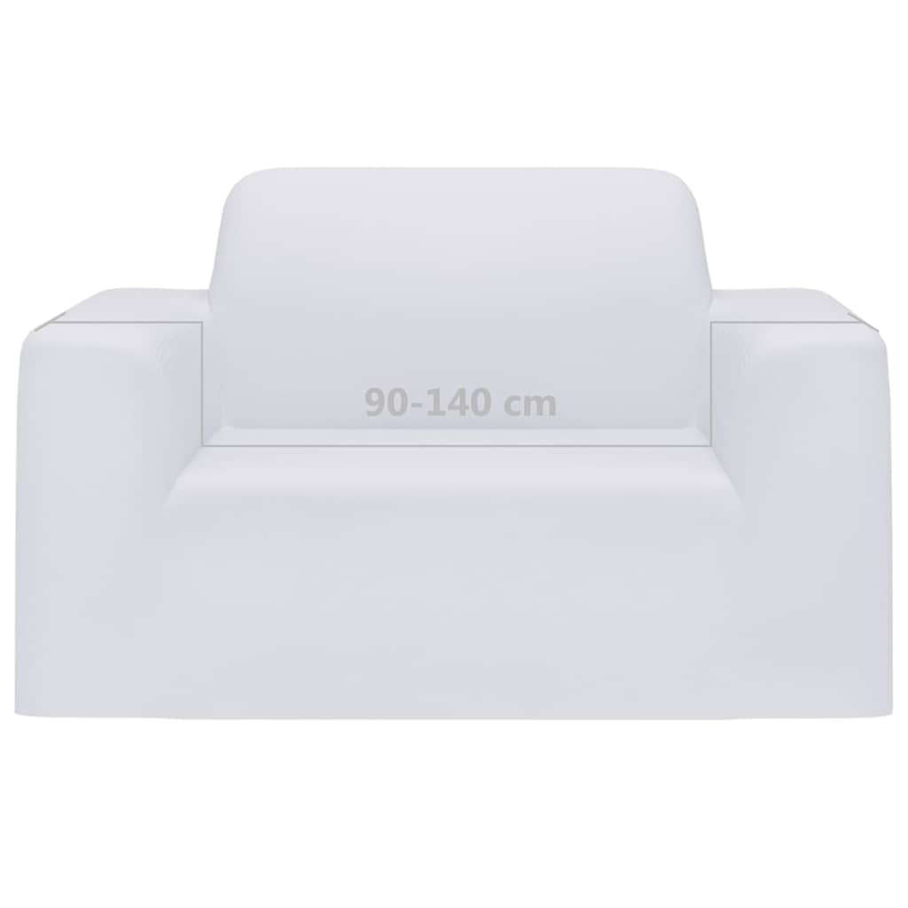 332948 vidaXL Stretch Couch Slipcover White Polyester Jersey