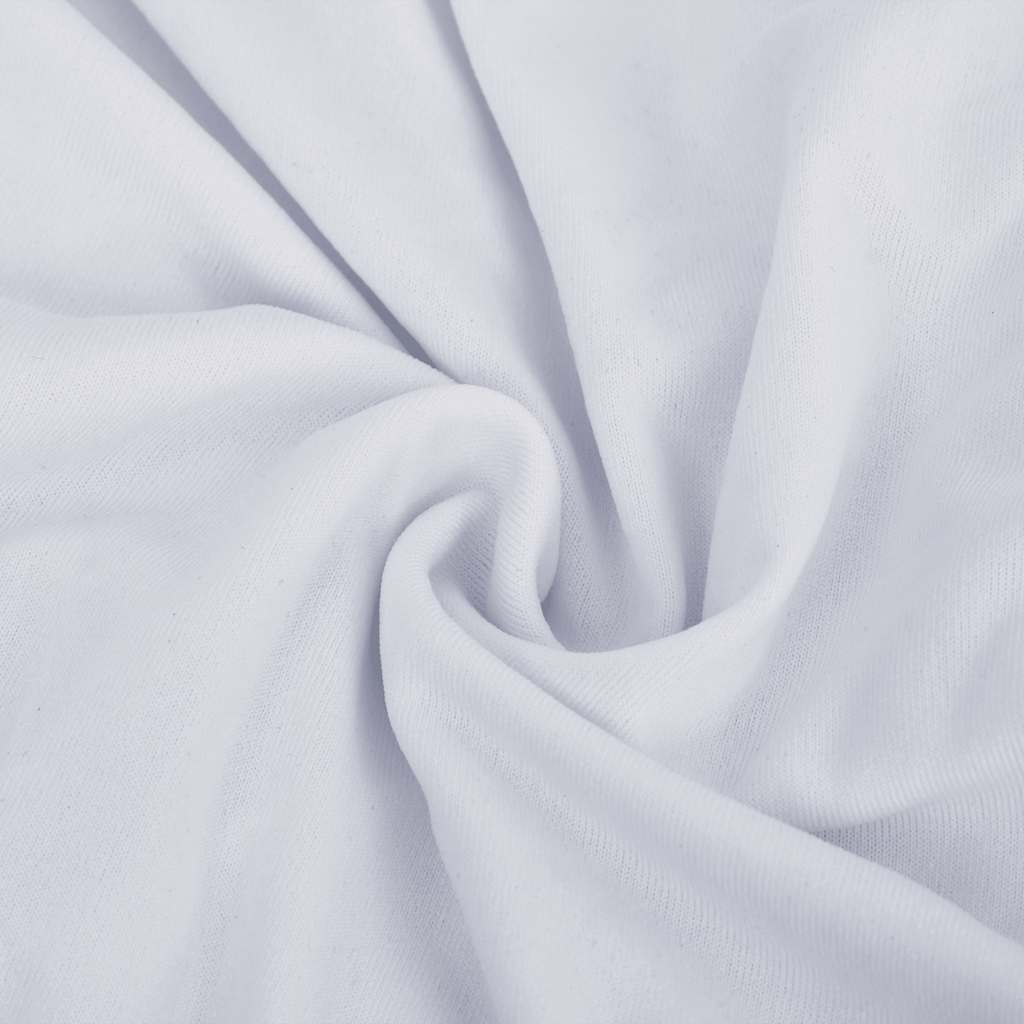 2-Seater Stretch Couch Slipcover White Polyester Jersey