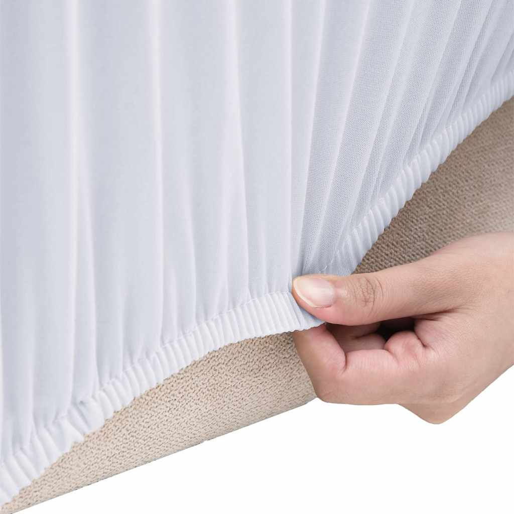 332951 vidaXL 4-Seater Stretch Couch Slipcover White Polyester Jersey