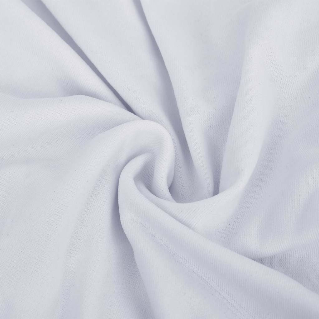 332951 vidaXL 4-Seater Stretch Couch Slipcover White Polyester Jersey