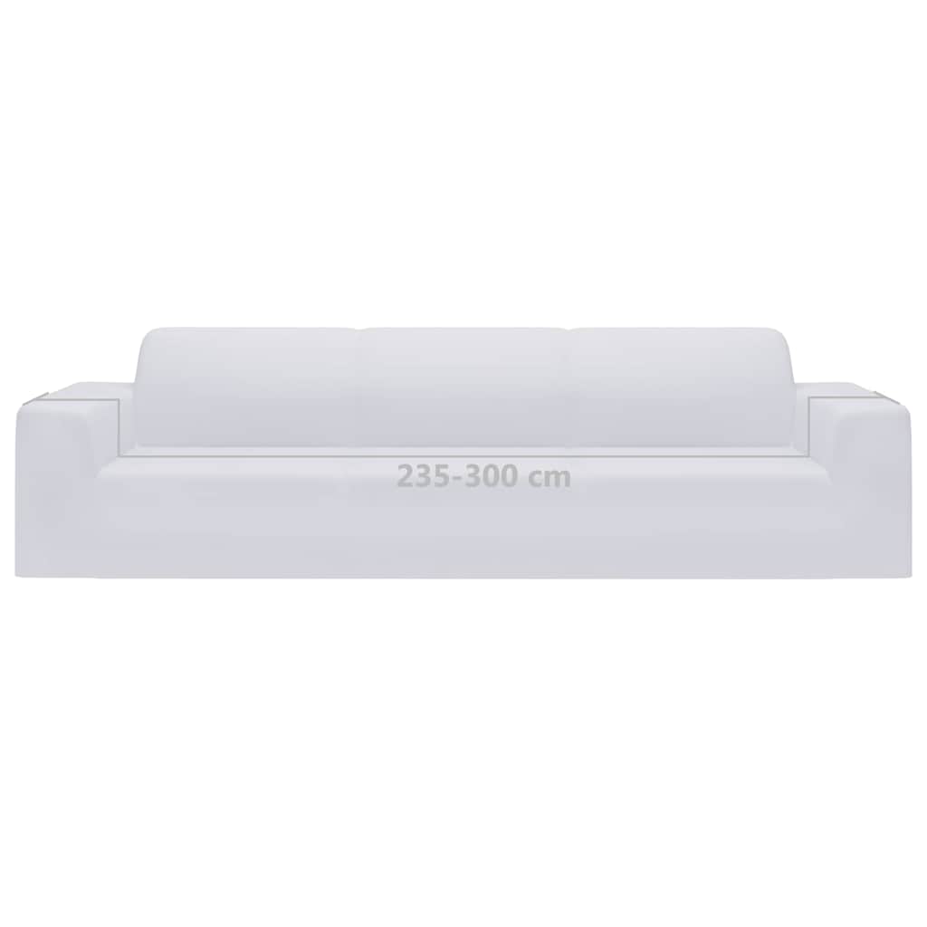 332951 vidaXL 4-Seater Stretch Couch Slipcover White Polyester Jersey