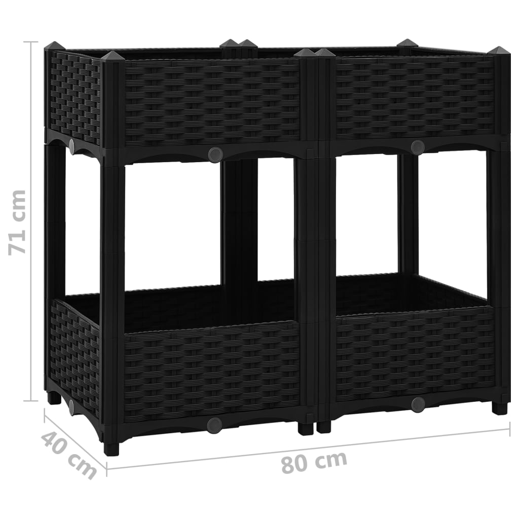 vidaXL Raised Bed 80x40x71 cm Polypropylene