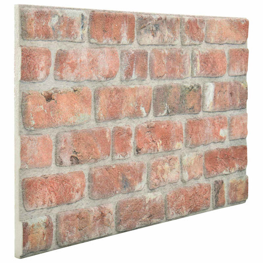 Wall Panels 10 pcs 100 x 50 cm Red EPS Foam