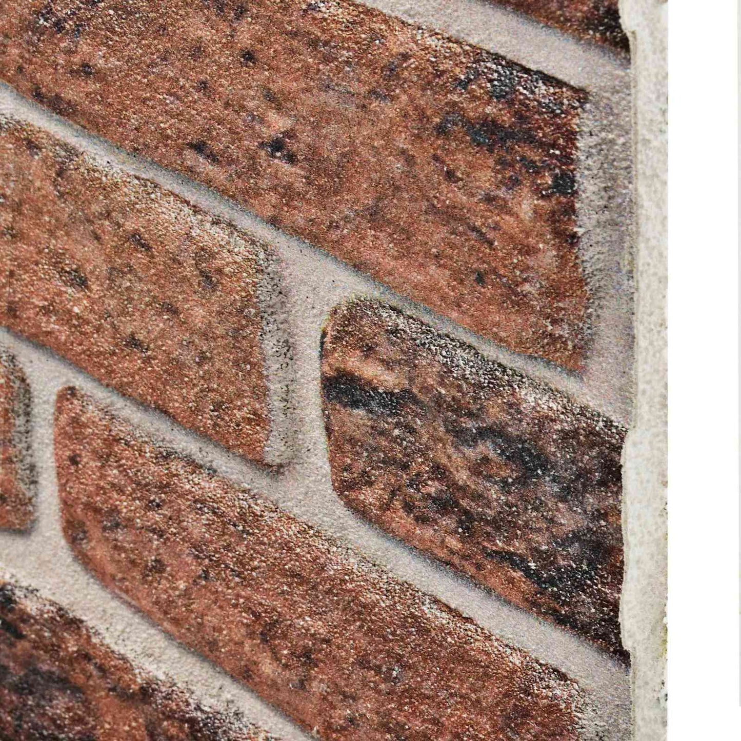 Wall Panels 10 pcs 100 x 50 cm Brown Brick EPS Foam
