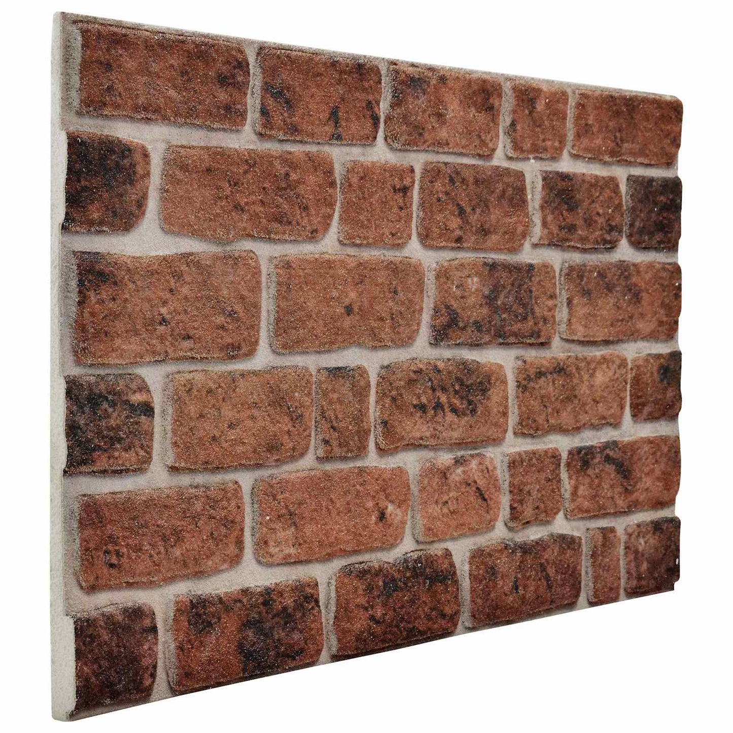 Wall Panels 10 pcs 100 x 50 cm Brown Brick EPS Foam